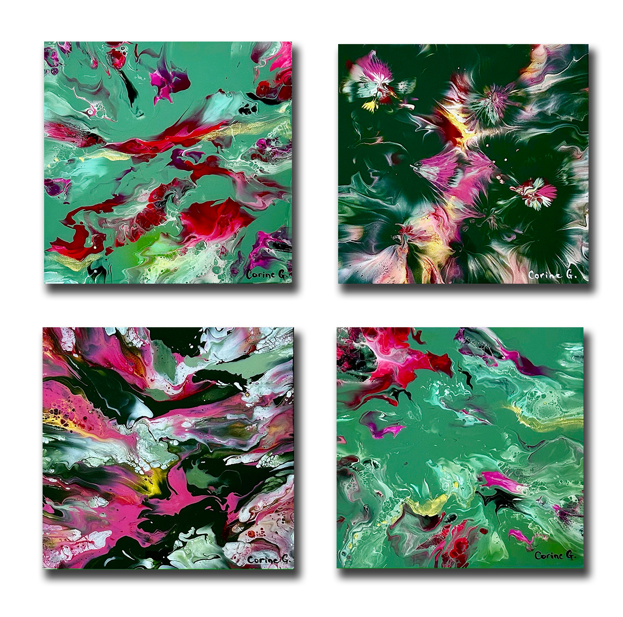 Green Field Quadriptych